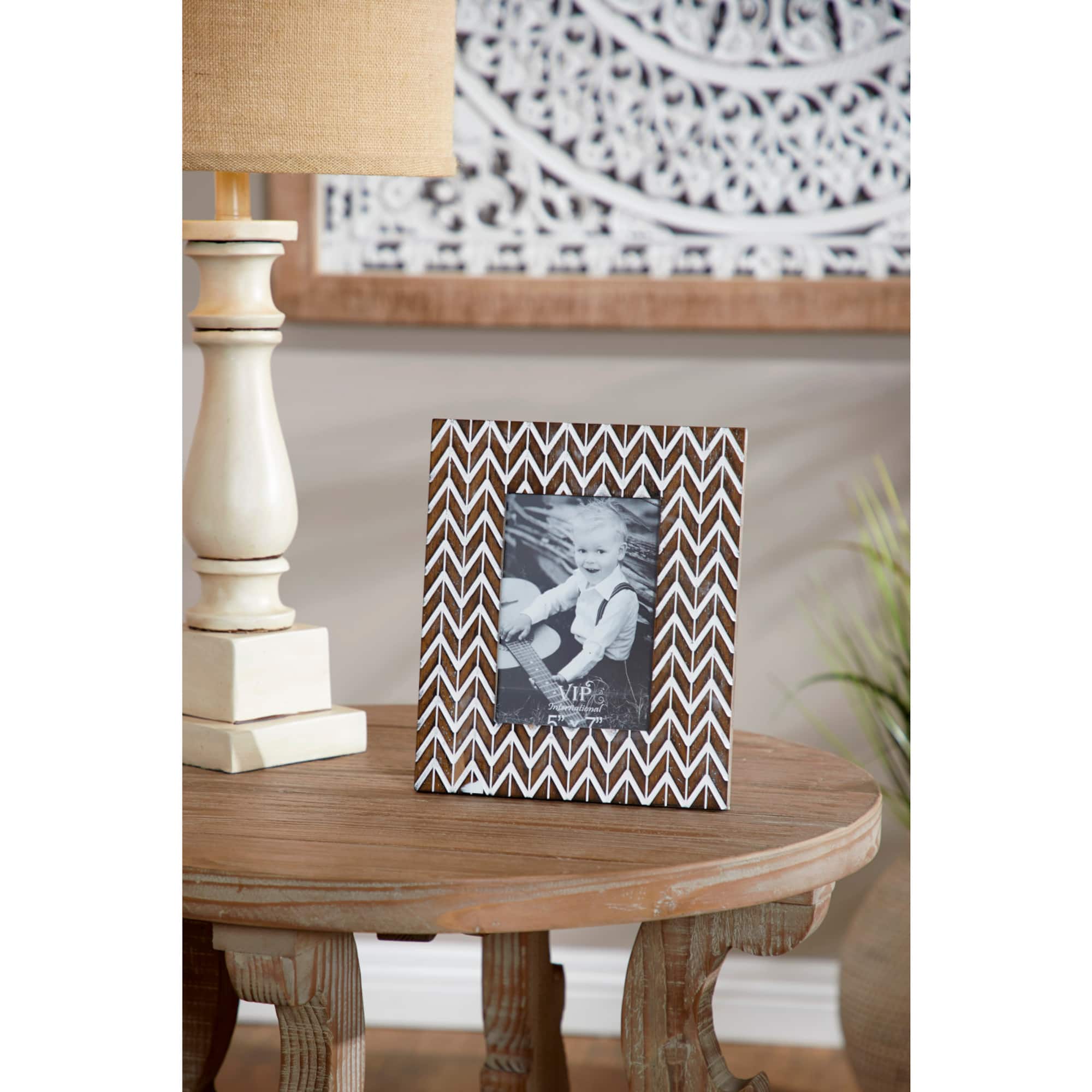2 Pack Brown & White Modern 9" x 10" Frame
